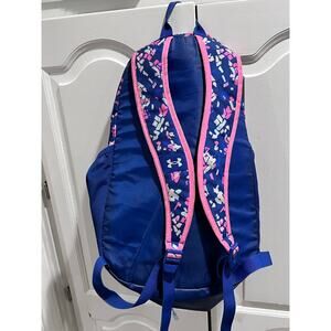 Under Armour Hustle Sport Backpack Blue Pink Splatter Print School Gym Laptop